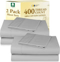 CaliforniaDesignDen California Design Den Pack of 2 Twin XL Sheet Set Cotton - 400 Thread Count 100% Cotton Sateen - Soft and Breathable Sh…