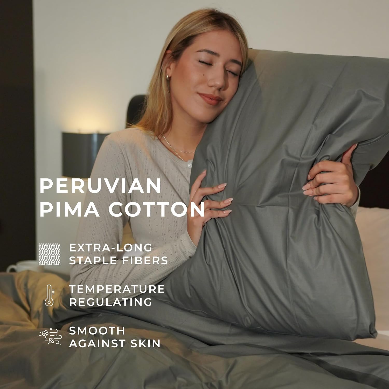 Perupima Peru Pima 285 Thread Count Percal California King Sheet Set - 100% Peruvian Pima Cotton, 4 Piece (Flat, Fitted, 2 Pillowcases) - C…