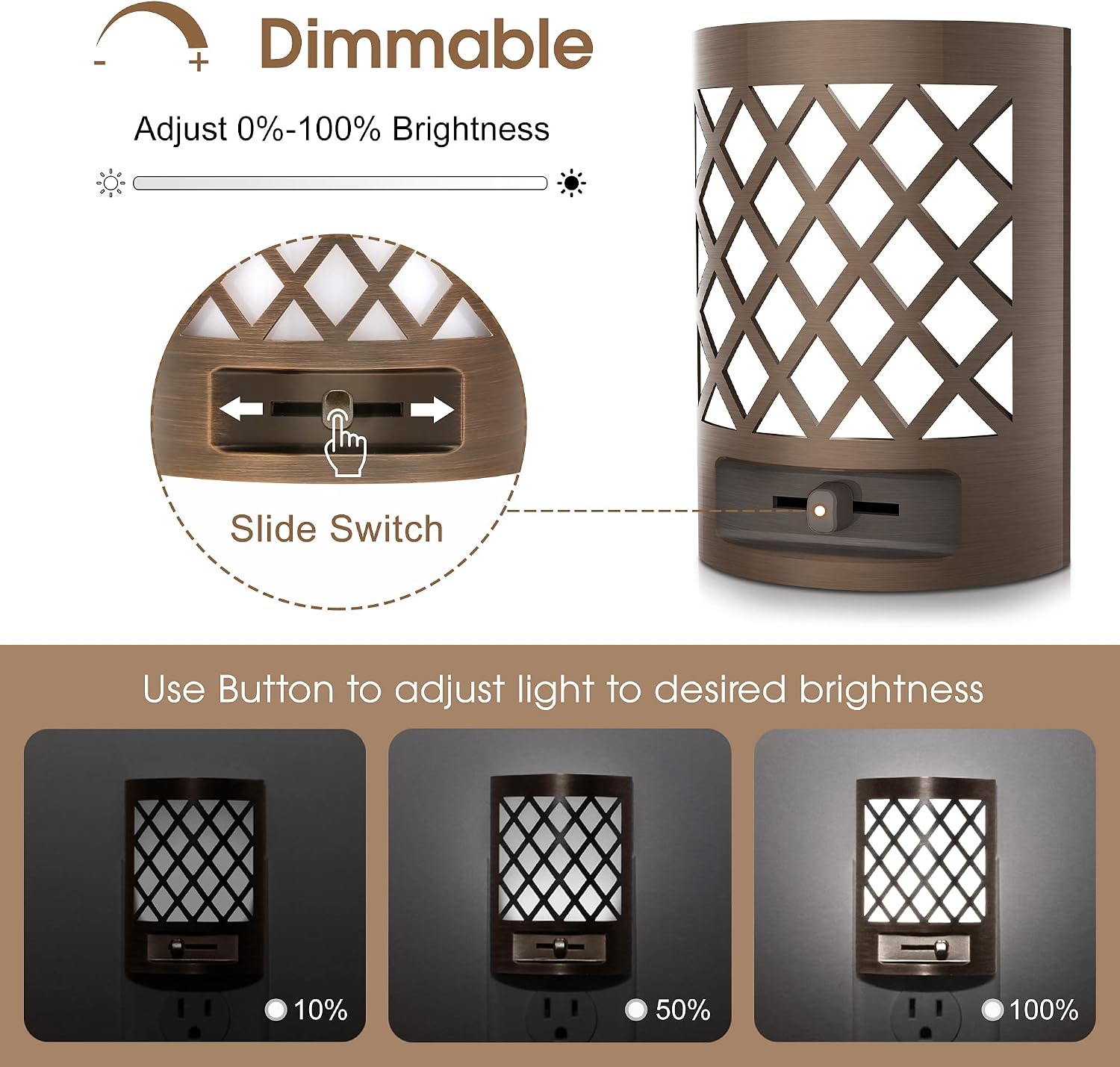 DORESshop LED Plug in Night Light [2 Pack], Night Lights Plug Into Wall, Dusk to Dawn Sensor Night Light, Decorative Night Lights…