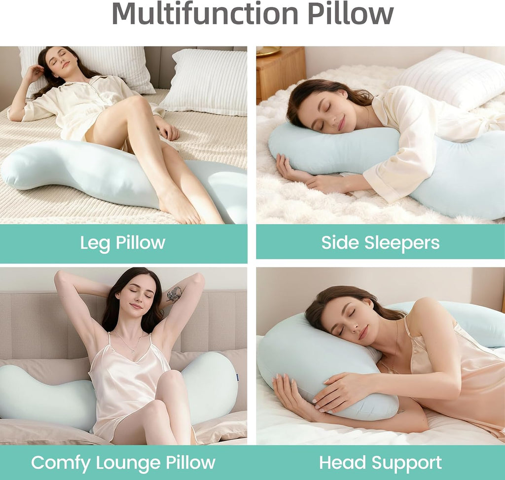 Body Pillows for Adults, Full Body Pillow for Side Sleepers, Long Body Pillow for Bed, Pea Pod Shape Long Pillow for Pregnancy Sleeping…
