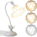 Flower Table Lamp Bedside Lamps LED Reading Light,3 Color Modes Cute Small Lamp, Vintage Flower Lamp Kawaii Table Lamp for Bedroom Living…