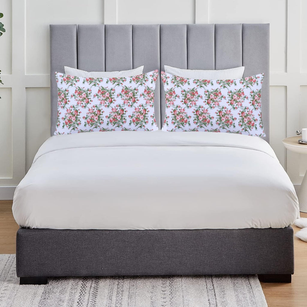 FEATHER & STITCH NEW YORK 100% Cotton 2 Piece Queen Pillow Cases, 300TC Ultra-Soft Pillowcases with Envelope Closure, Wrinkle- Fade…