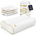 Royaltherapy Royal relaxation Travel Memory Foam Pillow, Neck Pillow Bamboo Adjustable Side Sleeper Pillow (Travel 18 x 12 x 5) Bamboo White