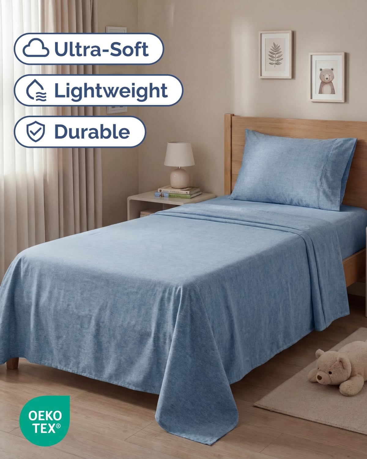 Twin Size 3 Piece Sheet Set - Comfy Breathable & Cooling Sheets - Hotel Luxury Bed Sheets for Women & Men - Deep Pockets, Easy-Fit, Soft…