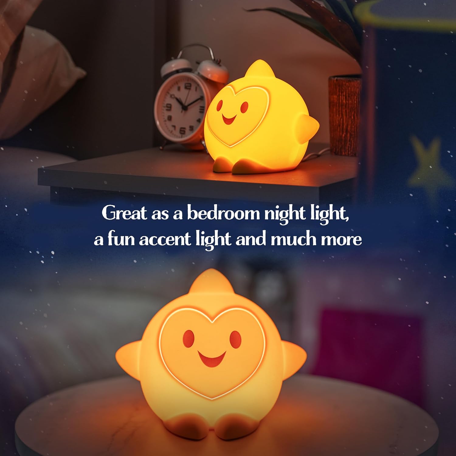 Disney Wish Squishy Light, Night Light for Kids, USB Lamp, Battery Operated, Dimmable, Star Light Ideal for Bedroom, Playroom, Living…