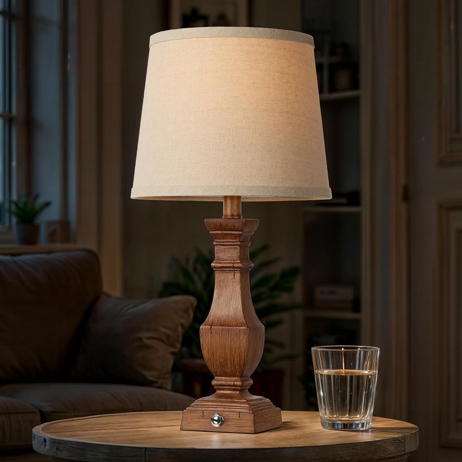 ROTTOGOON Dimmable Table Lamps Set of 2, Rustic Farmhouse Table Lamps for Living Room Bedroom, Bedside Desk Lamps for end Tables, Touch…