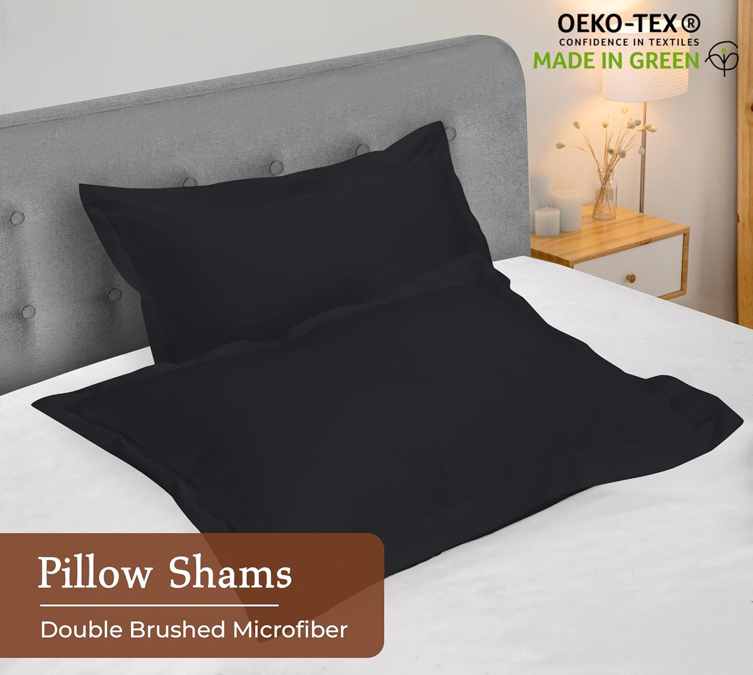 Royalelinens Royale Linens Pillow Shams 2 Pack Queen Size 20x30 Inch - Brushed 1800 Microfiber - Bed Pillow Shams, Wrinkle Resistant Super…