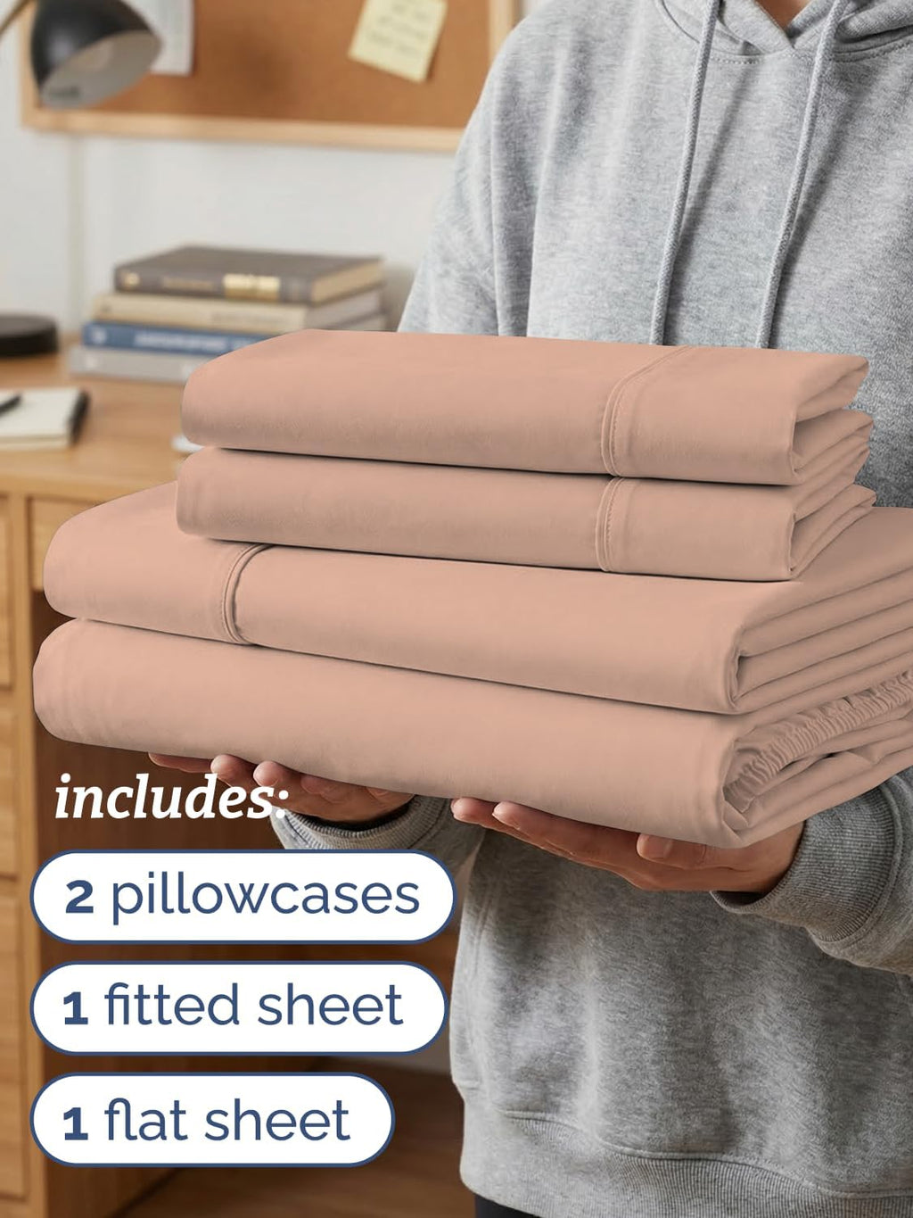 Twin XL 4 Piece Sheet Set - Comfy, Breathable & Cooling - Hotel Luxury Bedding for Women, Men, Kids, Teens and Children - 1 Flat & 1…