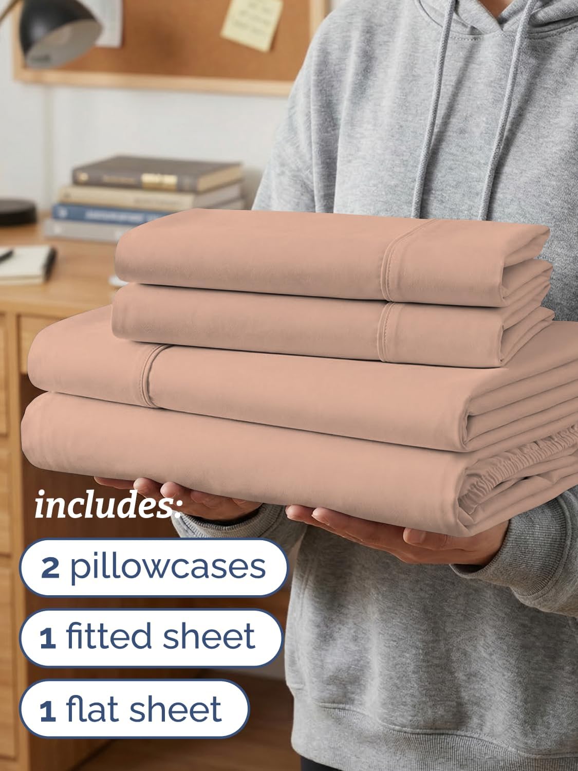 Twin XL 4 Piece Sheet Set - Comfy, Breathable & Cooling - Hotel Luxury Bedding for Women, Men, Kids, Teens and Children - 1 Flat & 1…