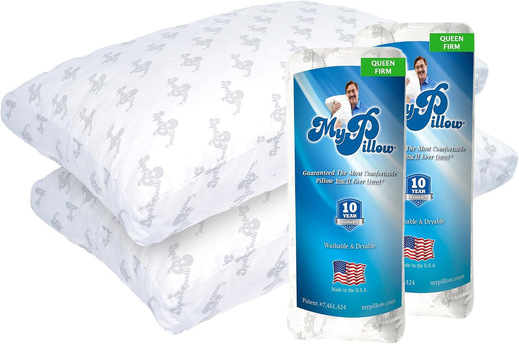MyPillow Bedding Bed Pillows for Sleeping Queen Size, Set of 2, Gusseted for Back, Stomach or Side Sleepers - My Pillow Pillow [Queen, Firm…