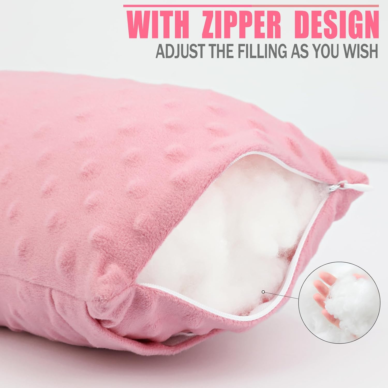 BNRendles Small Neck Pillow for Recliner Chair Neck Support Pillows Plump Adjustable Filling Nap Airplane Sleeping Little Cushion Minky Dot…