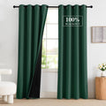 NICETOWN 100% Blackout Hunter Green Curtains 84 inches Long 2 Panels Set for Bedroom, Thermal Insulated Grommet Drapes, Room Darkening…
