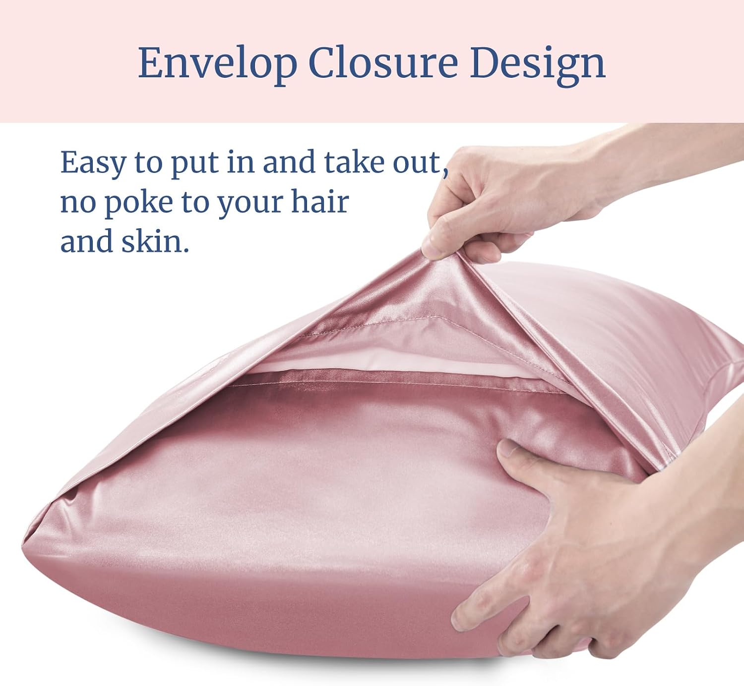 Bedelite Satin Pillowcase for Hair and Skin, Super Soft and Cooling Similar to Silk Pillow Cases 2 Pack with Envelope Closure, Gift for Wom…
