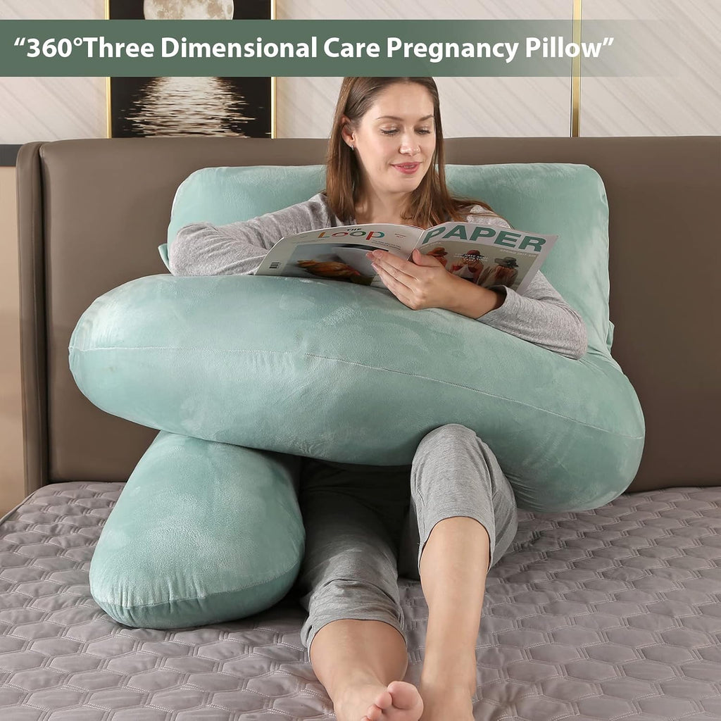 BATTOP Pregnancy Pillows for Sleeping, Full Body Maternity Pillow, Support for Back, HIPS, Legs, Belly for Pregnant Women, Pregnancy Pillow…