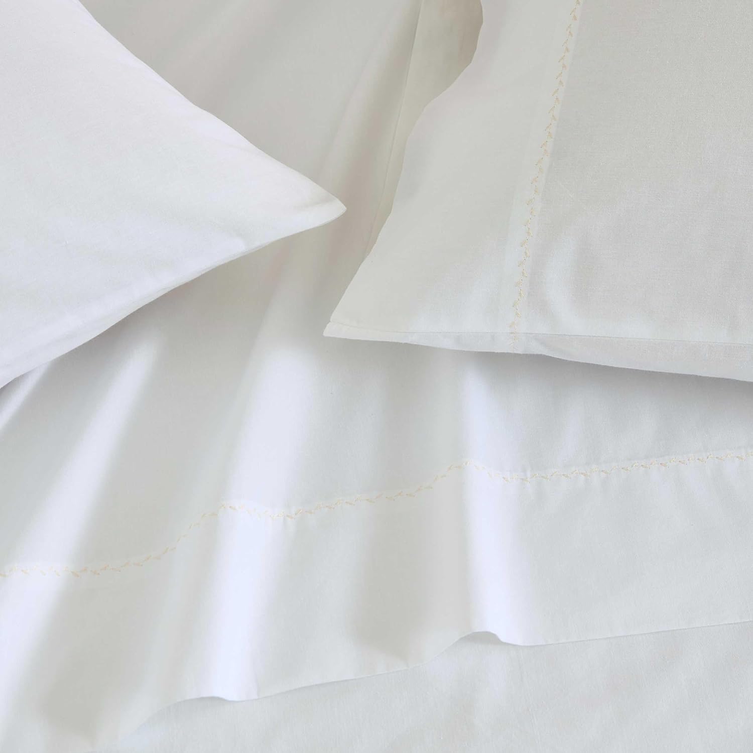 MarthaStewart Martha Stewart - Queen Size Sheets Set, Crisp & Tailored Cooling Sheets with a Smooth Cotton Percale Lightweight Feel - Bed S…