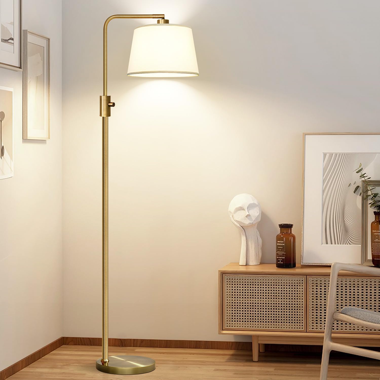Nintiue Dimmable Floor Lamp, 1000 LM LED Edison Bulb Included, Arc Floor Lamps for Living Room Modern Standing Lamp Tall Lamps for Living…