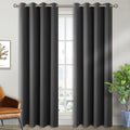 BGment Blackout Curtains - Grommet Thermal Insulated Room Darkening Bedroom and Living Room Curtain, Set of 2 Panels (52 x 84 Inch, Dark Gr…