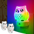 DORESshop Owl Night Lights Plug Into Wall [2 Pack], Cute Night Light for Kids, 8-Color LED Night Light, Nightlight with Dusk to Dawn…