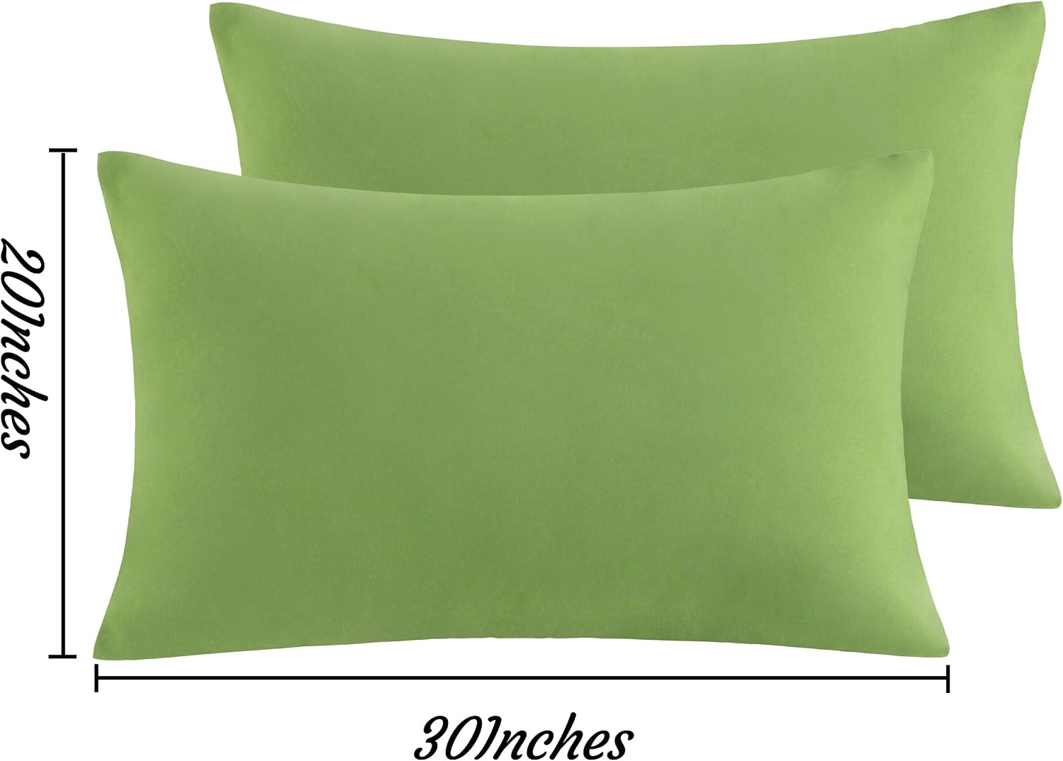 Ntbay Queen Pillow Cases Set of 2, 2 Pack Brushed Microfiber 20x30 Pillow Cases, Soft, Wrinkle, Fade, Stain Resistant Sage Green Pillow Cas…
