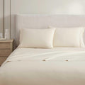 MarthaStewart Martha Stewart - Full Size Sheets Set, Crisp & Tailored Cooling Sheets w/a Naturally Smooth Cotton Percale Lightweight Feel -…