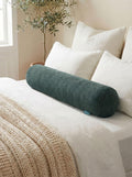 Long Cylinder Pillow–8x35.4 Inch Corduroy Lumbar Pillow, Shredded Sponge Filled for Neck, Back, Leg, Knee & Arm Support, Boho Decorative…