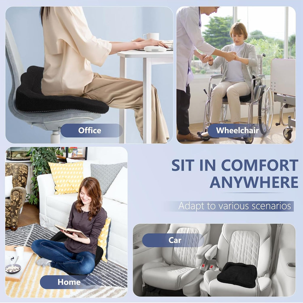19.7in Thicken Cooling Gel Seat Cushion, Larger Gel Seat Cushion for Long Sitting Pressure Relief Seat Pad for Office Chair Egg Cushions…