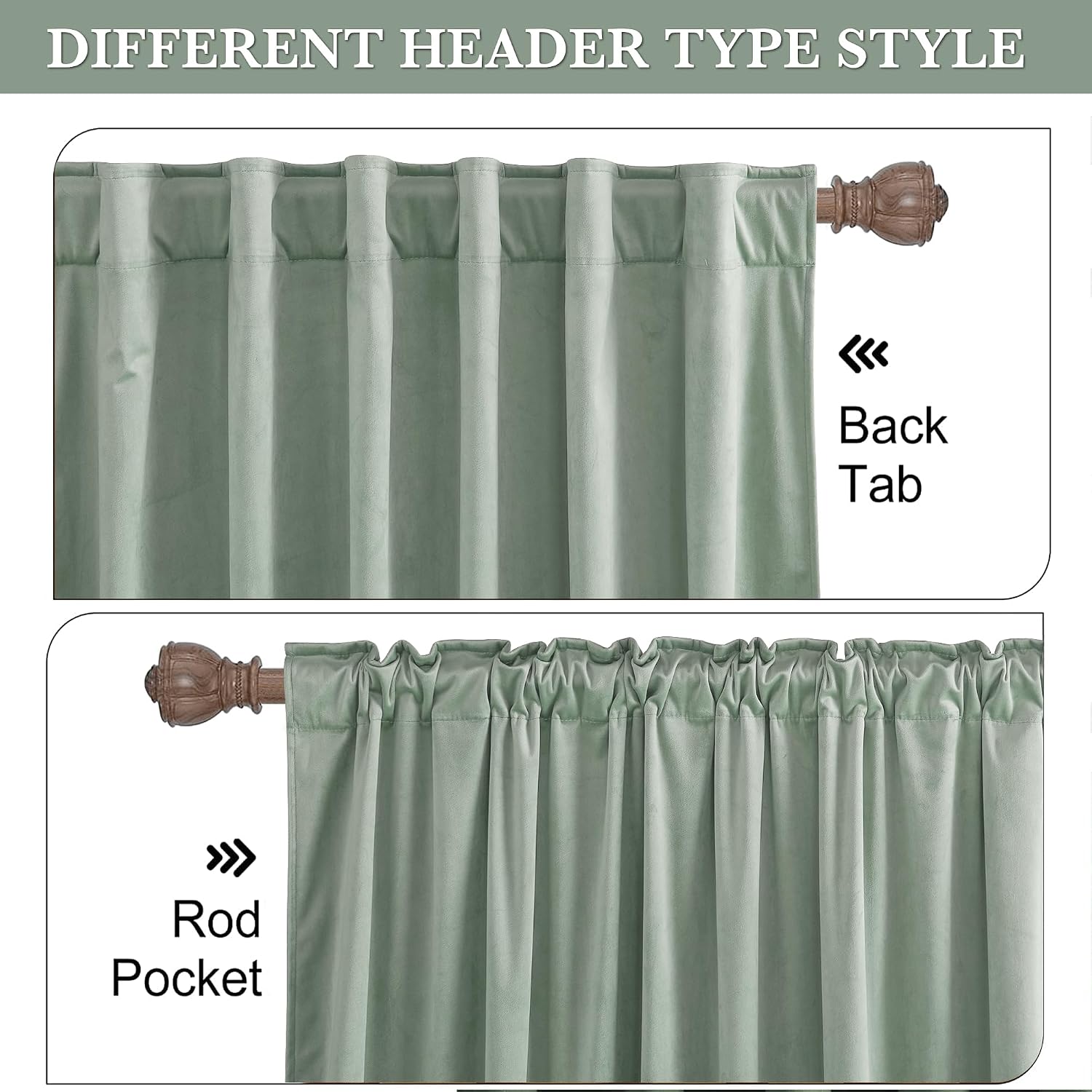 Rybhome RYB HOME Aqua Velvet Curtains for Bedroom Living Room, Thermal Insulated Privacy UV Heat Blocking Luxurious Soft Rod Pocket Back Ta…