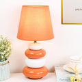 Ange Orange Small Table Lamp for Living Room as Bedside Table Lamp for Bedroom, Modern Ceramic Kids Night Table Lamp, Φ6.5×H12.44IN, Bulb…