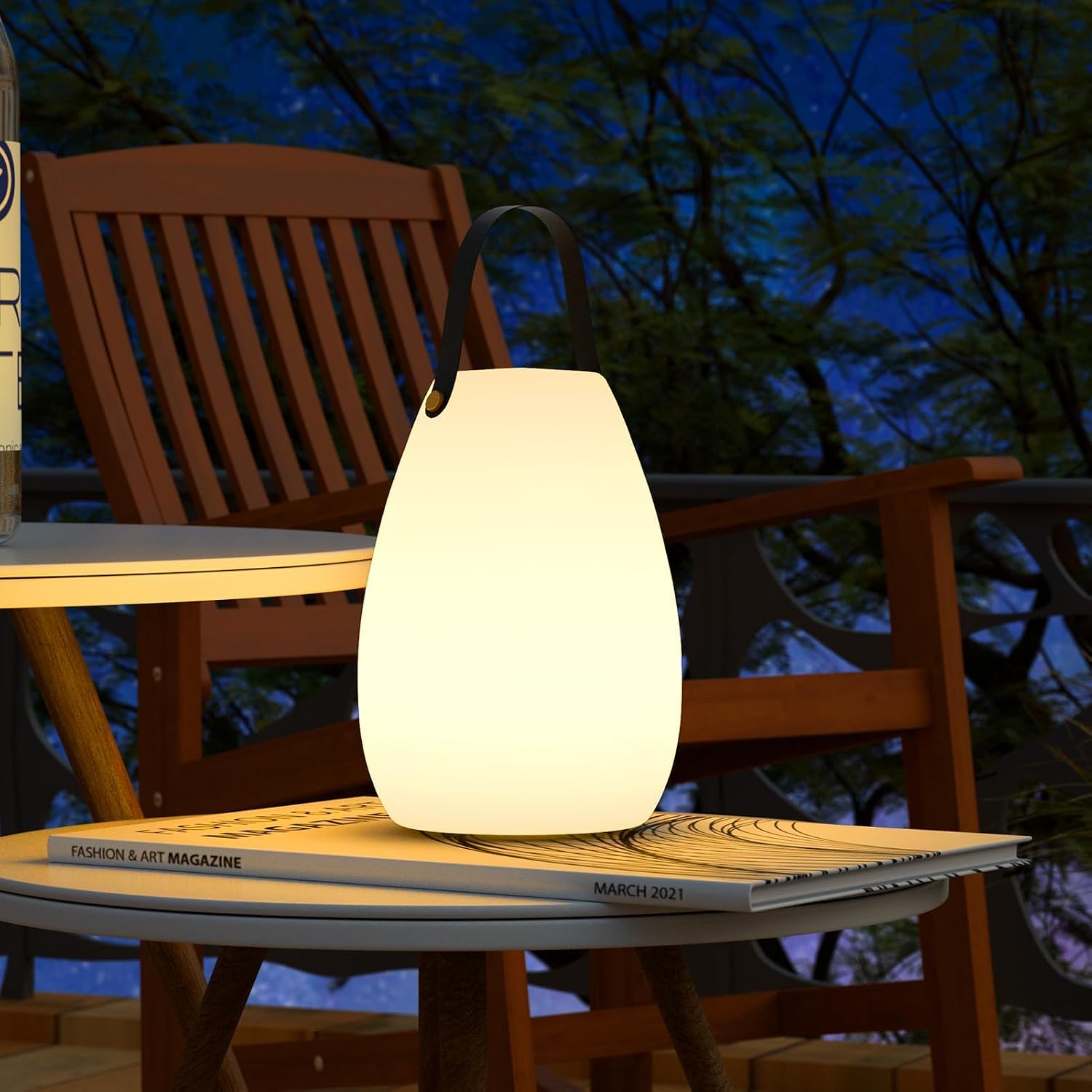 uuffoo Rechargeable Portable Table Lamp, Cordless RGB Lantern with Remote, Decorative LED Night Light, IP44 Waterproof Indoor Outdoor…