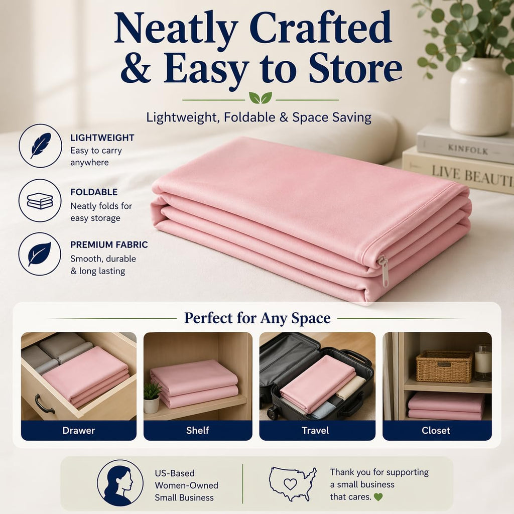 Evolive 100% Rayon Derived from Bamboo Cooling Breathable Body Pillow Cover/Pillowcases 21x54 inches with Hidden Zipper Closure (Pink, 21“X…