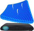 Helishy Gel Seat Cushion, Jumbo&Thick Gel Cushion with Non-Slip Cover for Home Office Car Seat Wheelchair, Soft Breathable Honeycomb Chair…