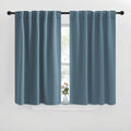 NICETOWN Window Treatment Blackout Curtains and Draperies - (Smoky Blue Color) 42x40 inch, 2 Panels, Room Darkening Blackout Panel Drapes…