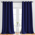 Nicetown Blackout Curtains and Drapes for Living Room - Extra Long Room Darkening Thermal Insulated Solid Window Blackout Draperies (Navy B…