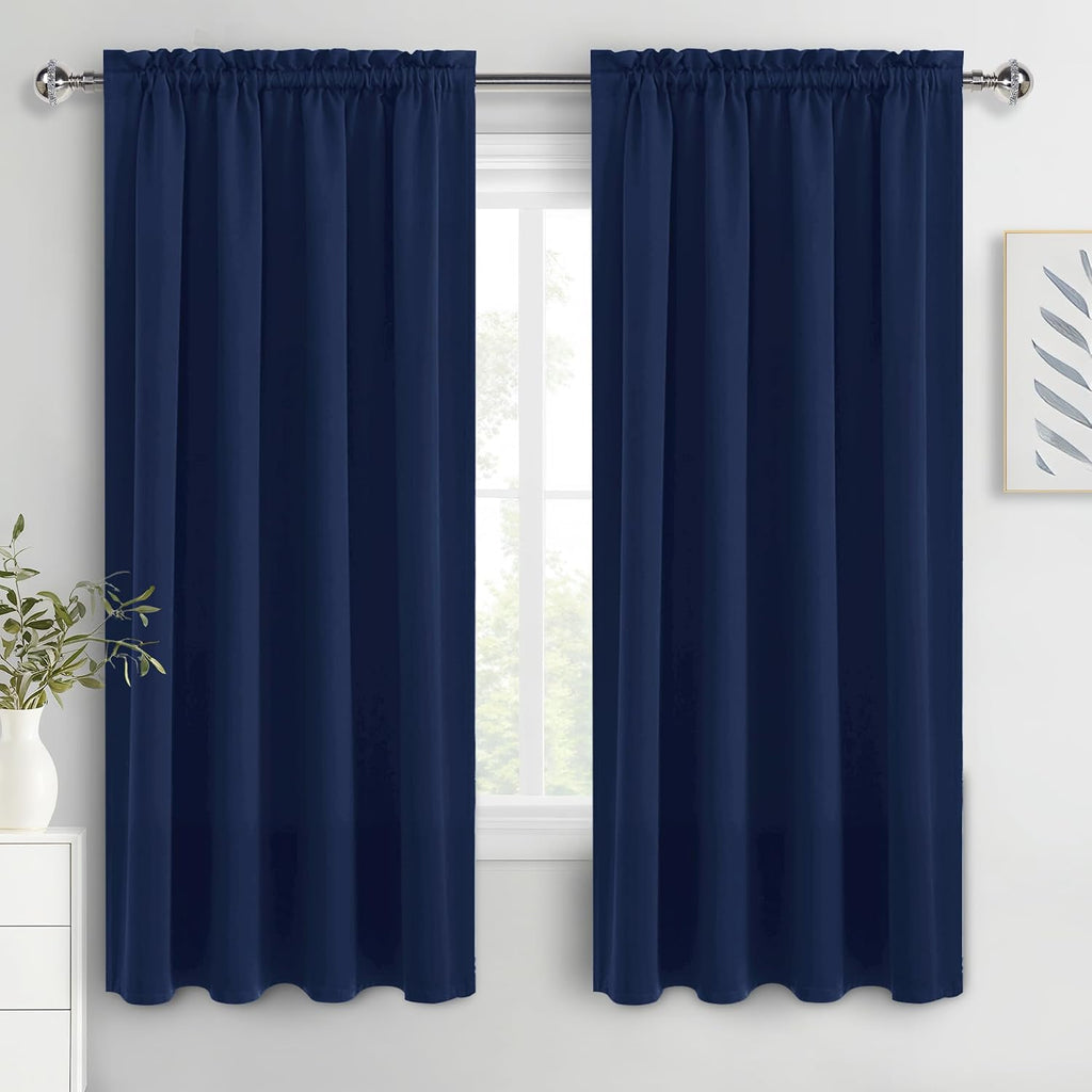 Dwcn Blackout Curtains 72 Inch Length for Bedroom 2 Panels Set, Room Darkening Insulated Thermal Drapes for Living Room, Rod Pocket Window…