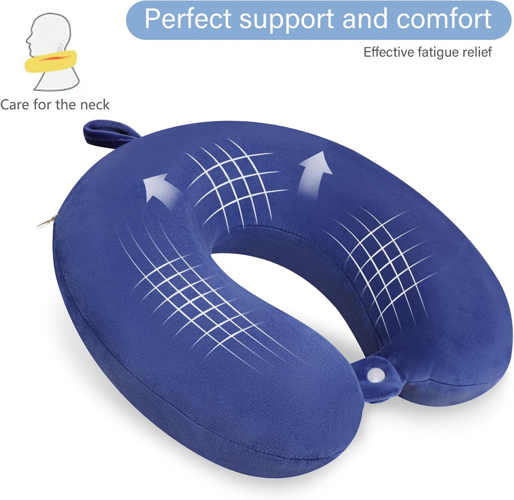Gosider Travel Pillow Neck Pillow for Airplanes Memory Foam Neck Pillow for Traveling, Car, Home, Flight Portable Pillow for Sleeping Provi…