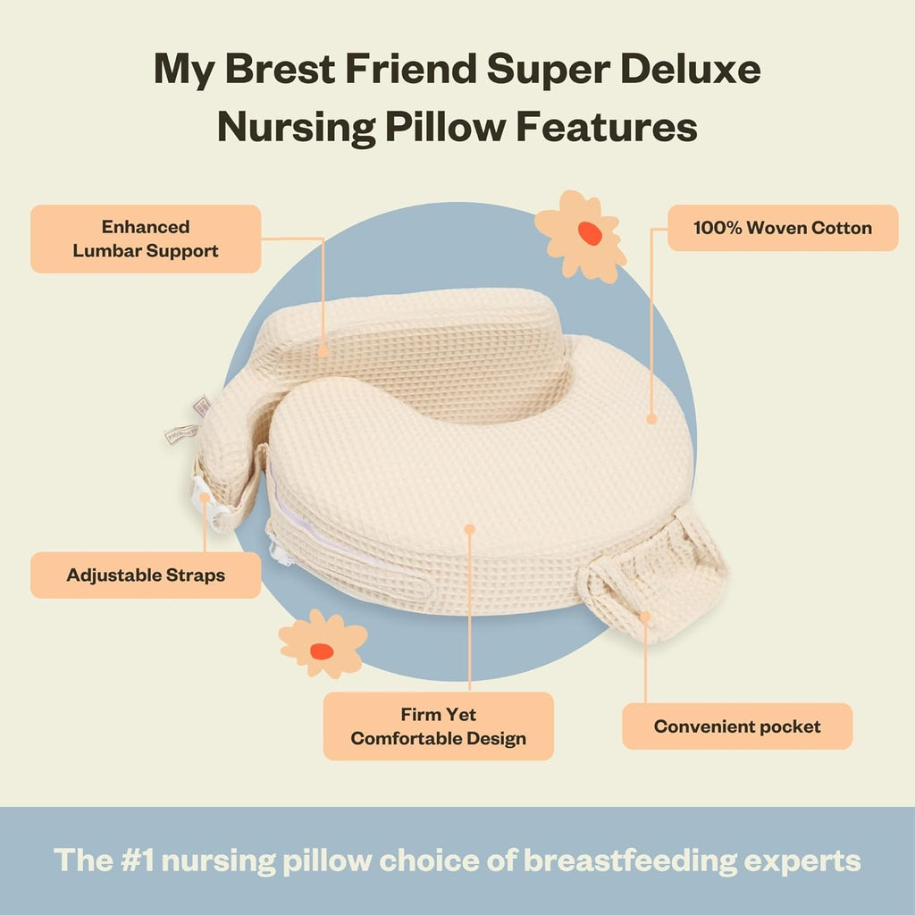 My Brest Friend Super Deluxe Nursing Pillow-Enhanced Comfort & Ergonomic Breastfeeding Pillow for Ultimate Support For Mom &…
