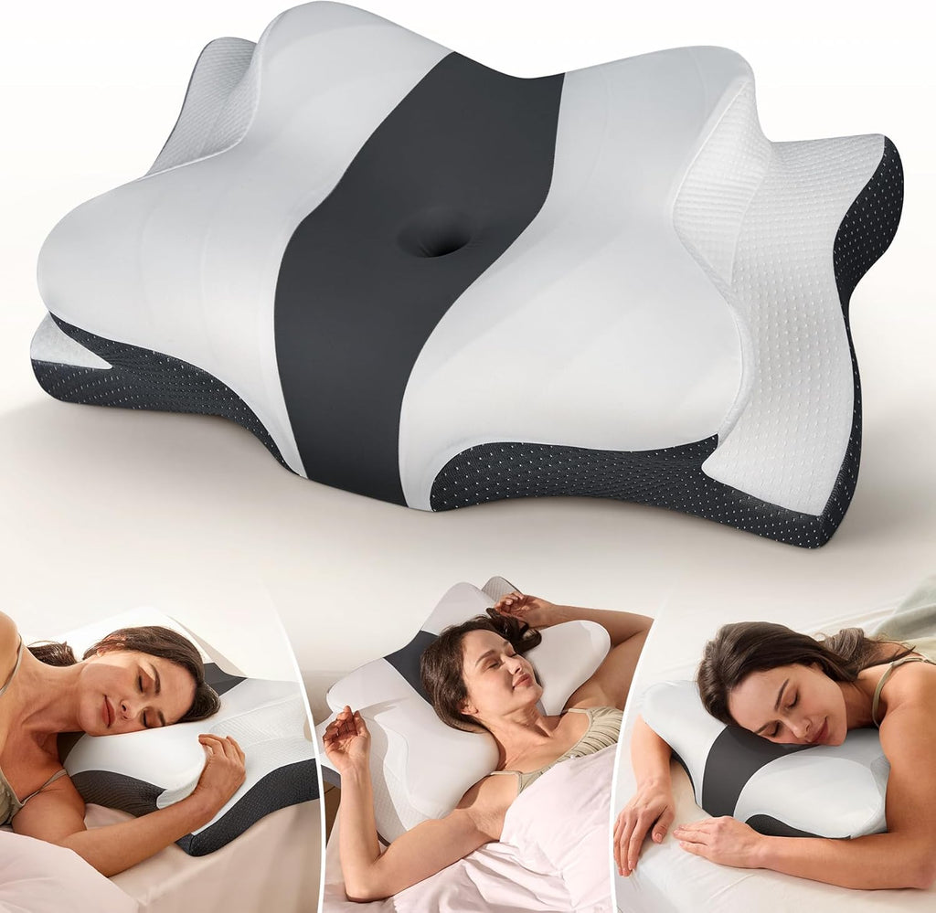 Cozyplayer True Cooling Cervical Neck Pillow for, Ergonomic Side Sleeper Pillow for Neck Support, Odorless Orthopedic Contour Memory Foam…