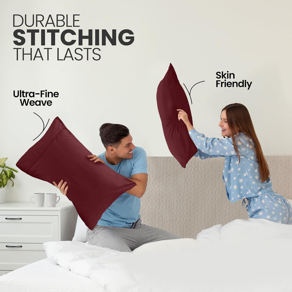 Utopiabedding Utopia Bedding King Pillow Cases - 2 Pack - Envelope Closure - Soft Brushed Microfiber Fabric - Shrinkage and Fade Resistant…