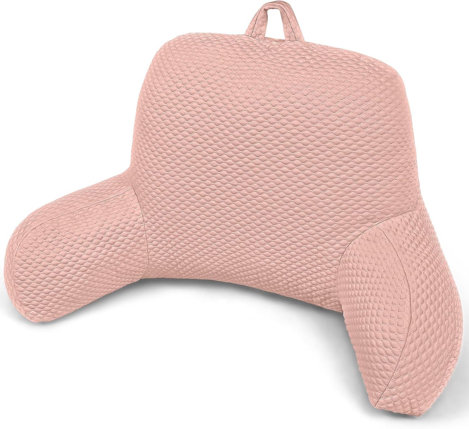 Reading Pillow, Ice Silk Bean Back Support Pillow for Bed Sitting Up, Large Bed Rest Pillow with Arms for Adults, Back Support Pillow for…