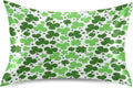 YETTASBIN St. Patrick's Day Clover Satin Pillowcase, Soft Breathable Silk Pillow Case with Envelope Closure for Hair and Skin, Standard…