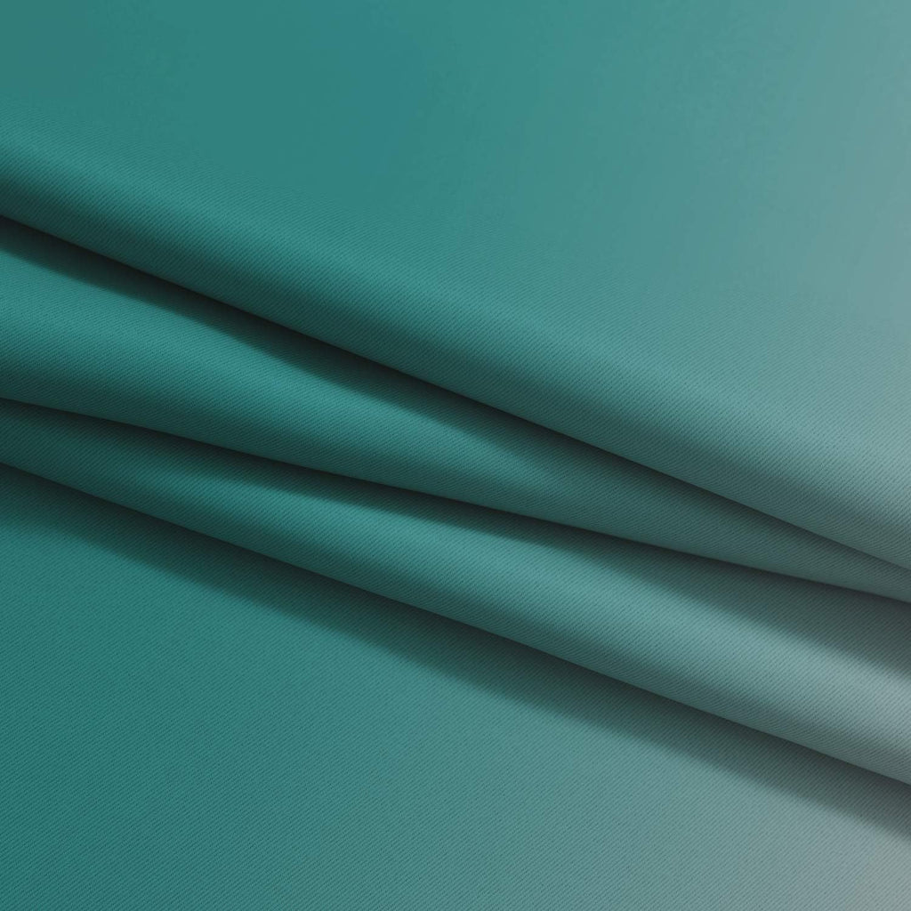 Yakamok Teal and Greyish White Ombre Curtains 63 Inch Length, Light Blocking Gradient Color Curtains, Room Darkening Thermal Insulated Grom…