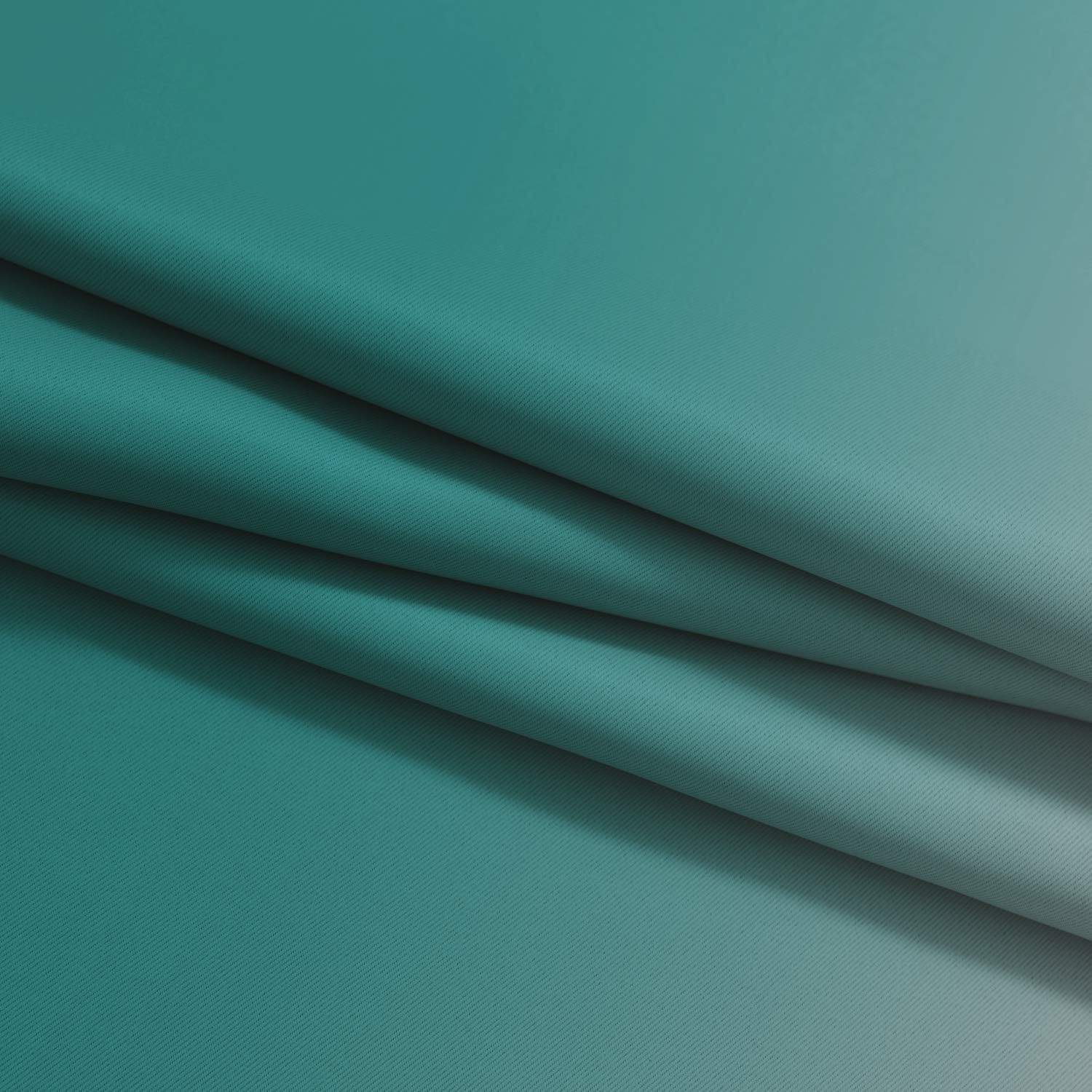 Yakamok Teal and Greyish White Ombre Curtains 63 Inch Length, Light Blocking Gradient Color Curtains, Room Darkening Thermal Insulated Grom…
