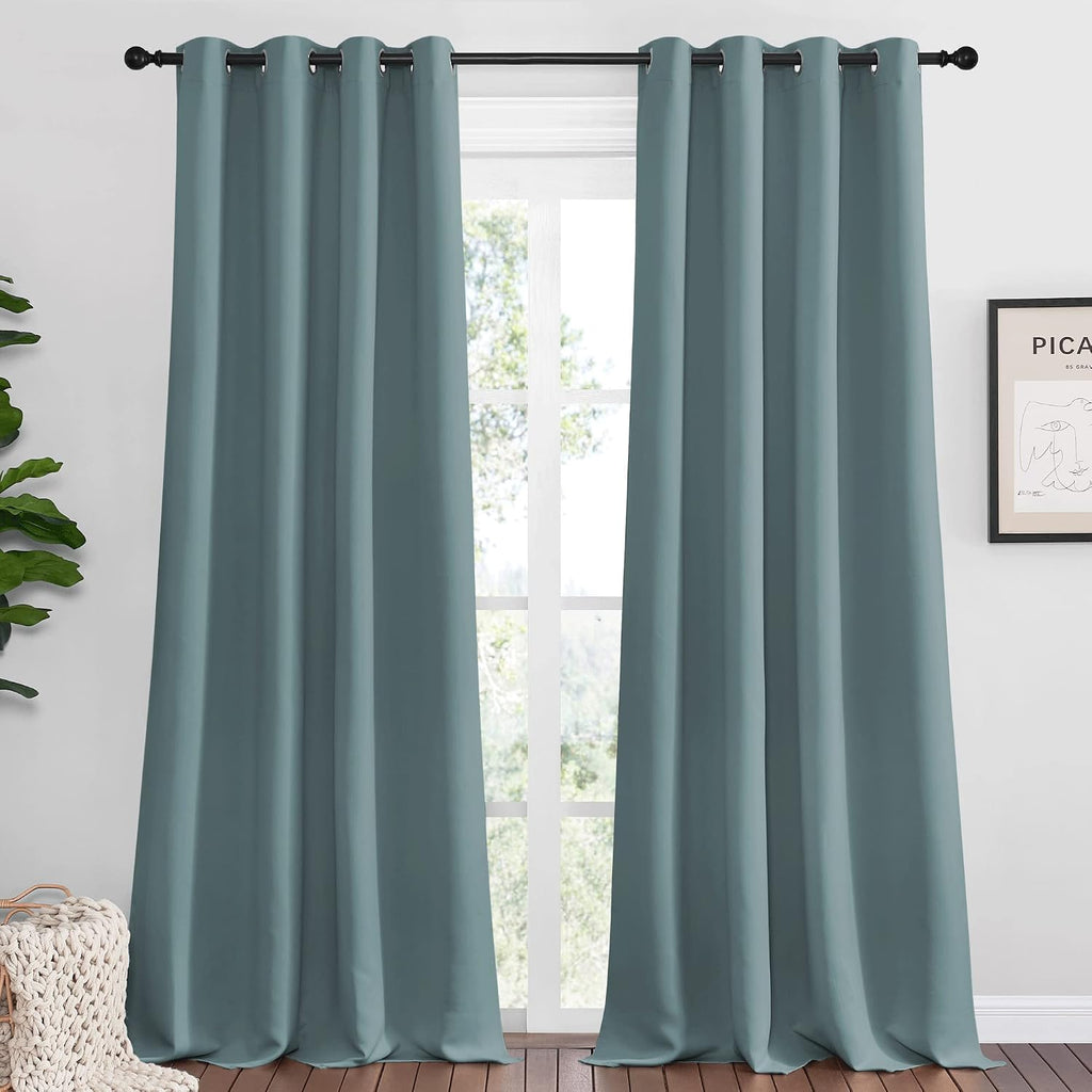 Nicetown Modern Blackout Curtains Noise Reducing, Thermal Insulated and Privacy Room Darkening Drape Panels for Boy's Guest Room Door Windo…