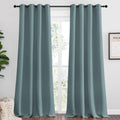 Nicetown Modern Blackout Curtains Noise Reducing, Greyish Blue, 2 Panels, W55 x L108 -Inch, Thermal Insulated and Privacy Room Darkening Dr…