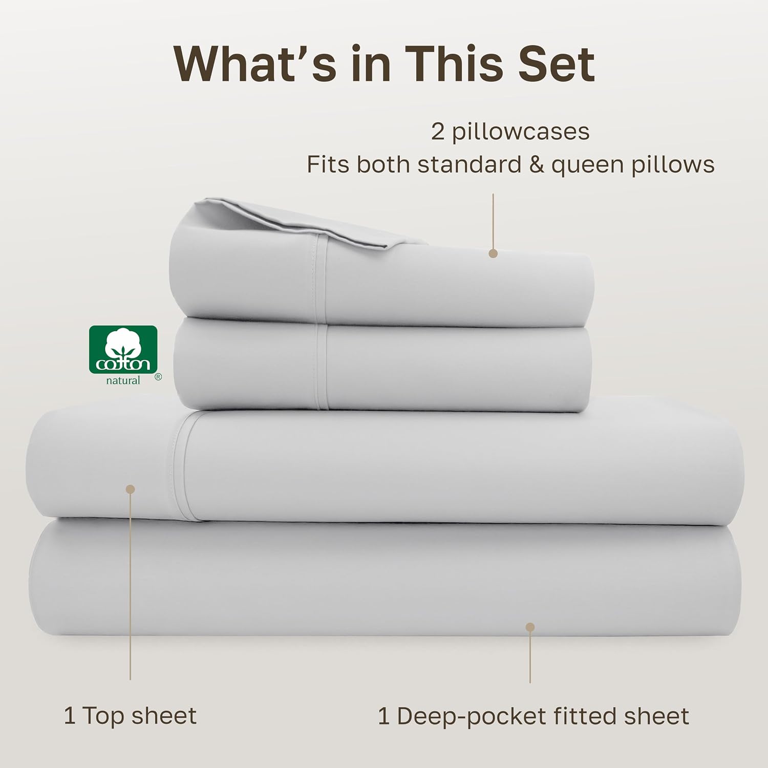 CaliforniaDesignDen California Design Den Soft Cotton Queen Size Bed Sheets Set, 400 Thread Count Good Housekeeping Award Winner, Silky Smo…