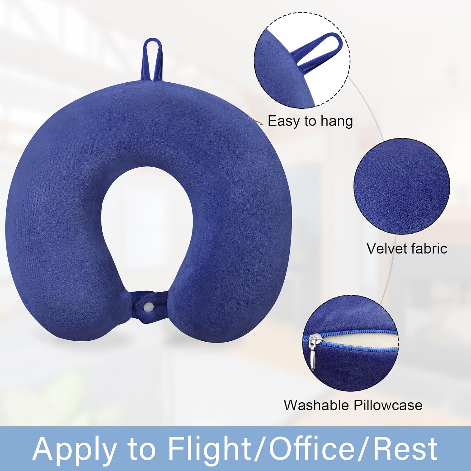 Gosider Travel Pillow Neck Pillow for Airplanes Memory Foam Neck Pillow for Traveling, Car, Home, Flight Portable Pillow for Sleeping Provi…