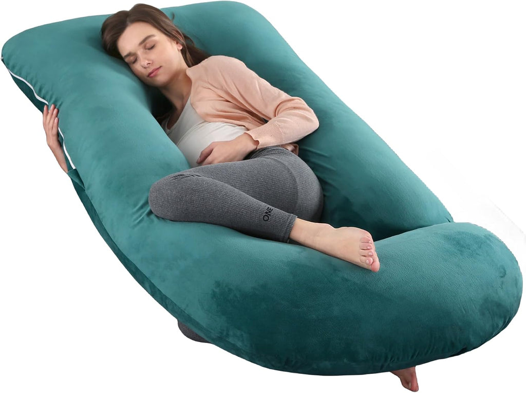 ALLOPERA Pregnancy Pillow, Full Body Maternity Pillow 57 inch, with Removable Washable Cover - Sleep Support for Legs, Back, Neck…