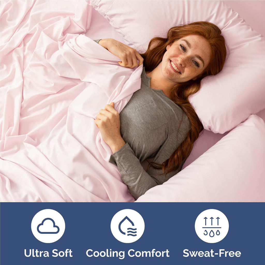 Full 6 Piece Sheet Set - Comfy, Breathable & Cooling - Soft Hotel Luxury Bedding for Women, Men, Kids, Teens and Children - 1 Flat & 1…