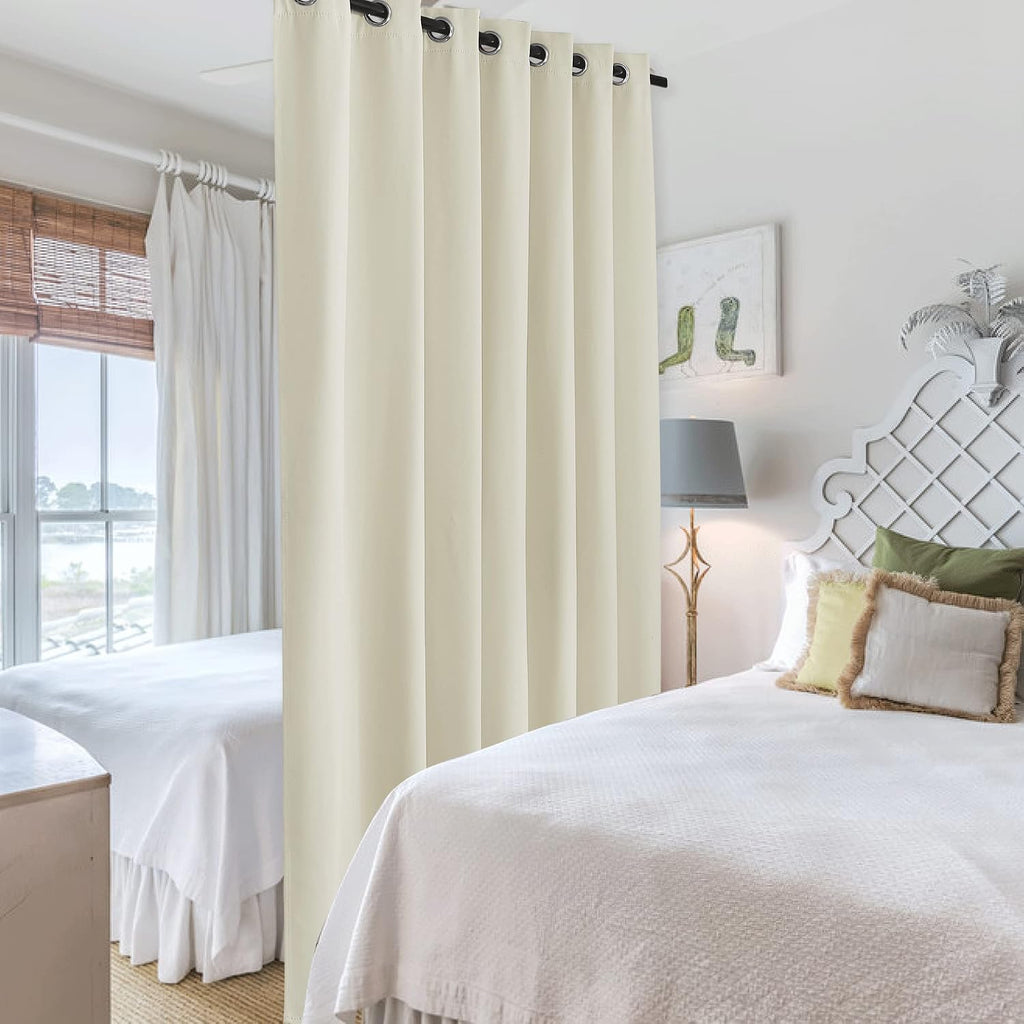 Rybhome RYB HOME Blackout Divider Curtains for Living Room, Noise Reducing Privcay Vertical Blinds Drapes with Anti-Rust Grommet Top for Ki…