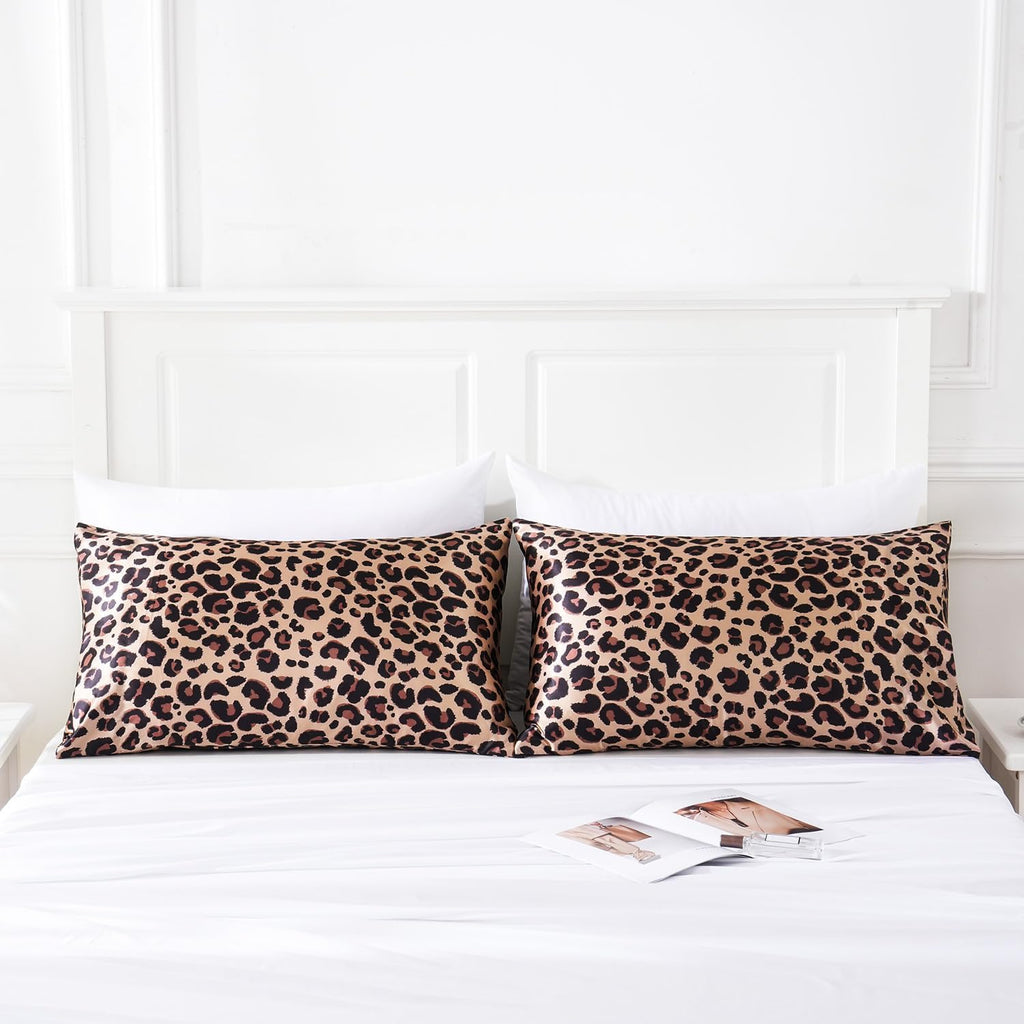 MR&HM Satin Pillowcase for Hair and Skin, Silk Satin Pillowcase 2 Pack, King Size Pillow Cases Set of 2, Silky Pillow Cover with Envelope…
